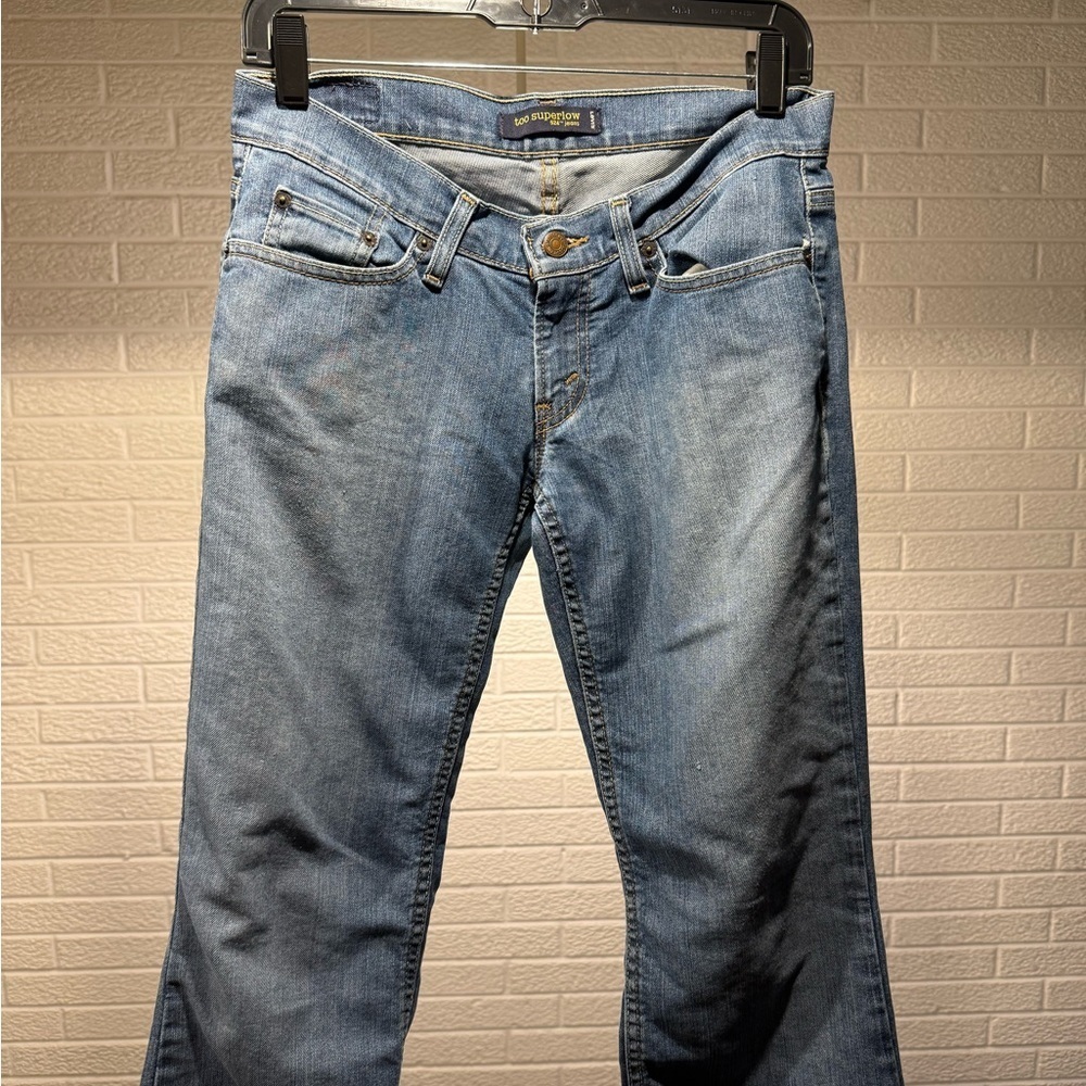Levi's Blue Flare Wide Leg Jeans Vintage-Inspired